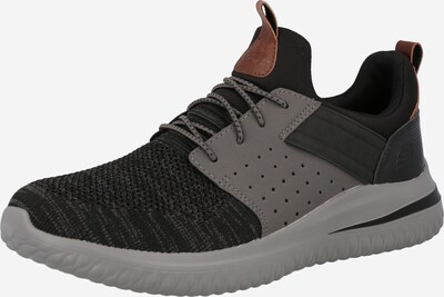 SKECHERS Sneakers laag 'DELSON 3.0' in de kleur Stone grey / Zwart, Productweergave