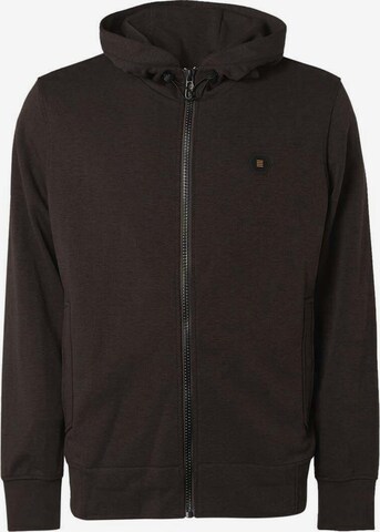 No Excess Zip-Up Hoodie in Brown: front