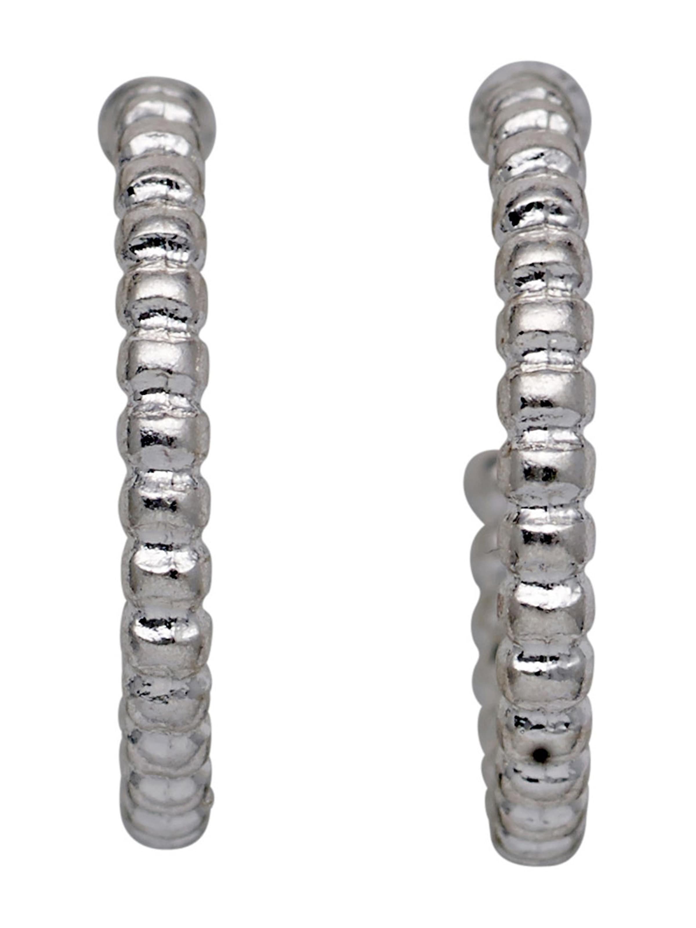 Pilgrim Earrings in Silver: front