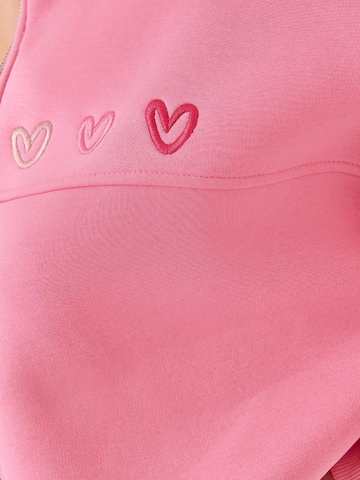 Bianco Lucci Zip-Up Hoodie in Pink