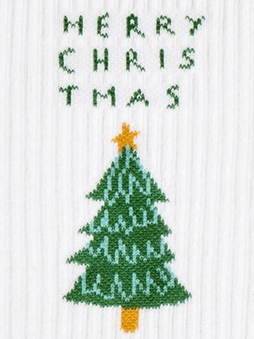 Von Jungfeld Socks 'Tennis Weihnachtsmotive' in White