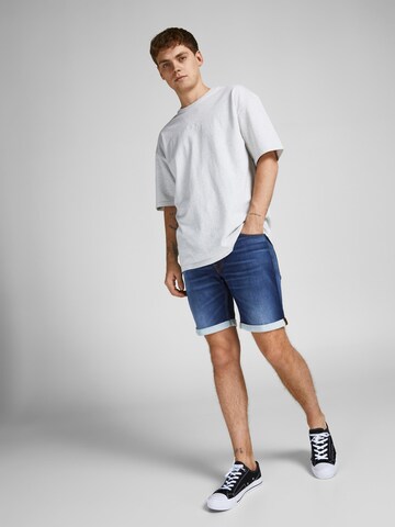 mėlyna JACK & JONES Prigludęs Džinsai 'Rick'