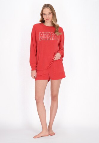 MYMO Korte pyjama in Rood