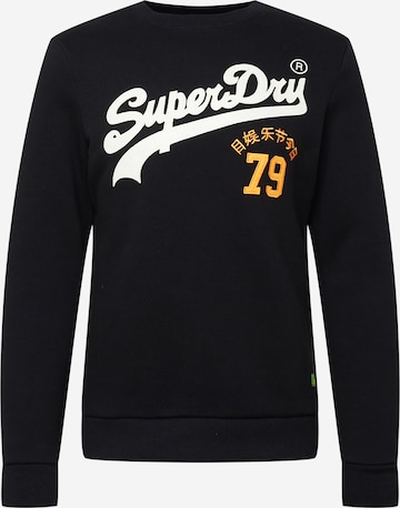 Superdry Sportief sweatshirt in Zwart: voorkant