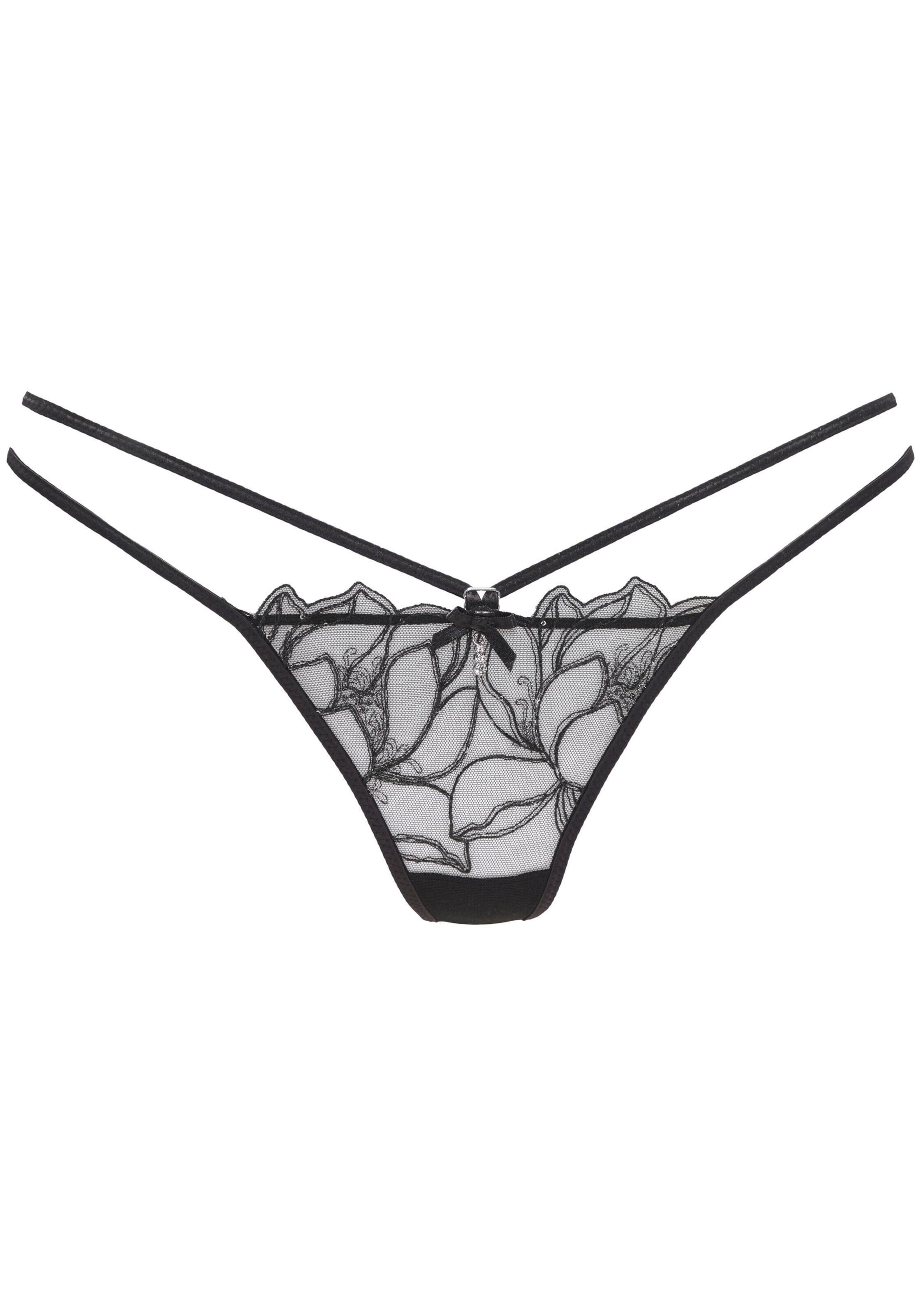 LASCANA - Tanga en negro: frente