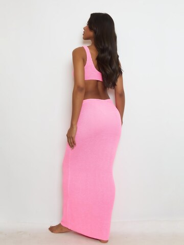 Moda Minx Rok 'Scrunch Long' in Roze