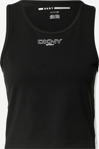 DKNY Performance Top 'COLORBLOCK CROPPED TANK' in Black: front