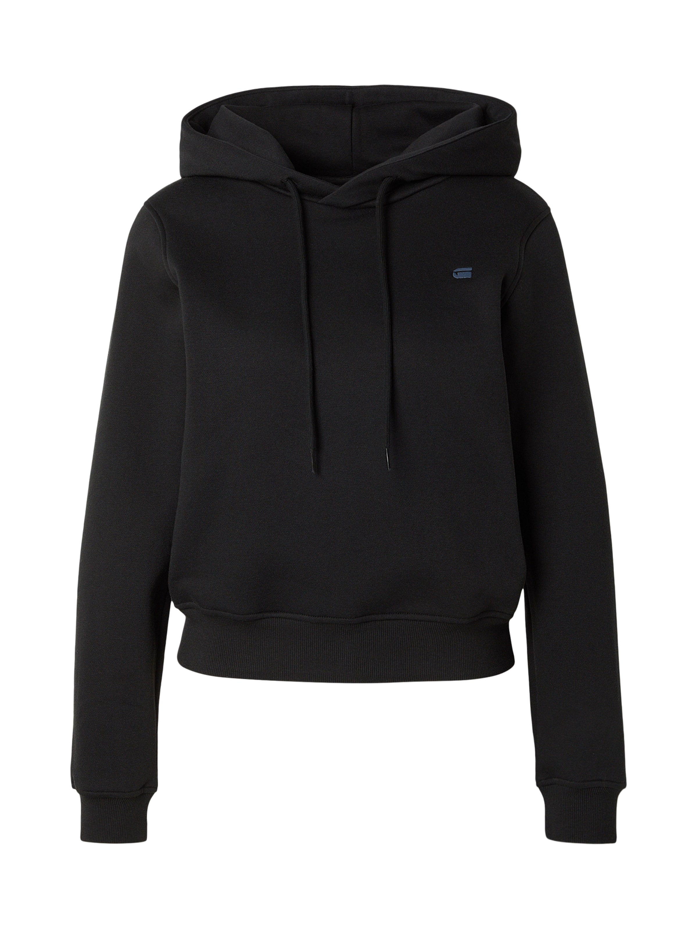 Bluză de molton de la G-STAR pe negru: față