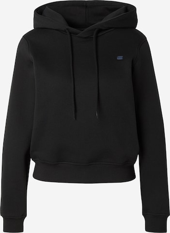 Bluză de molton de la G-STAR pe negru: față