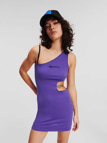 KARL LAGERFELD JEANS - Vestido em roxo: frente