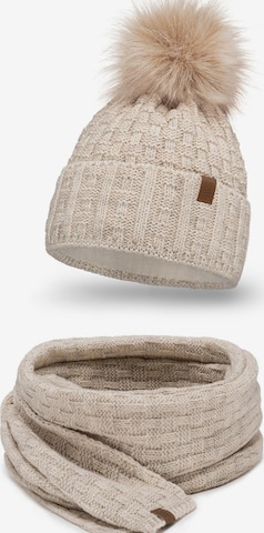 Bonnet '7015 Set' Vivisence en beige : devant