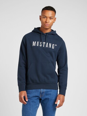 Felpa 'Bronson' di MUSTANG in blu: frontale