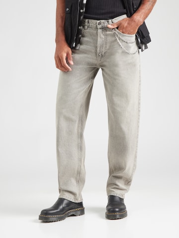 INDICODE Lużny krój Jeansy 'INZane' w kolorze szary: przód