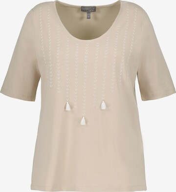 Ulla Popken Shirt in Beige: voorkant