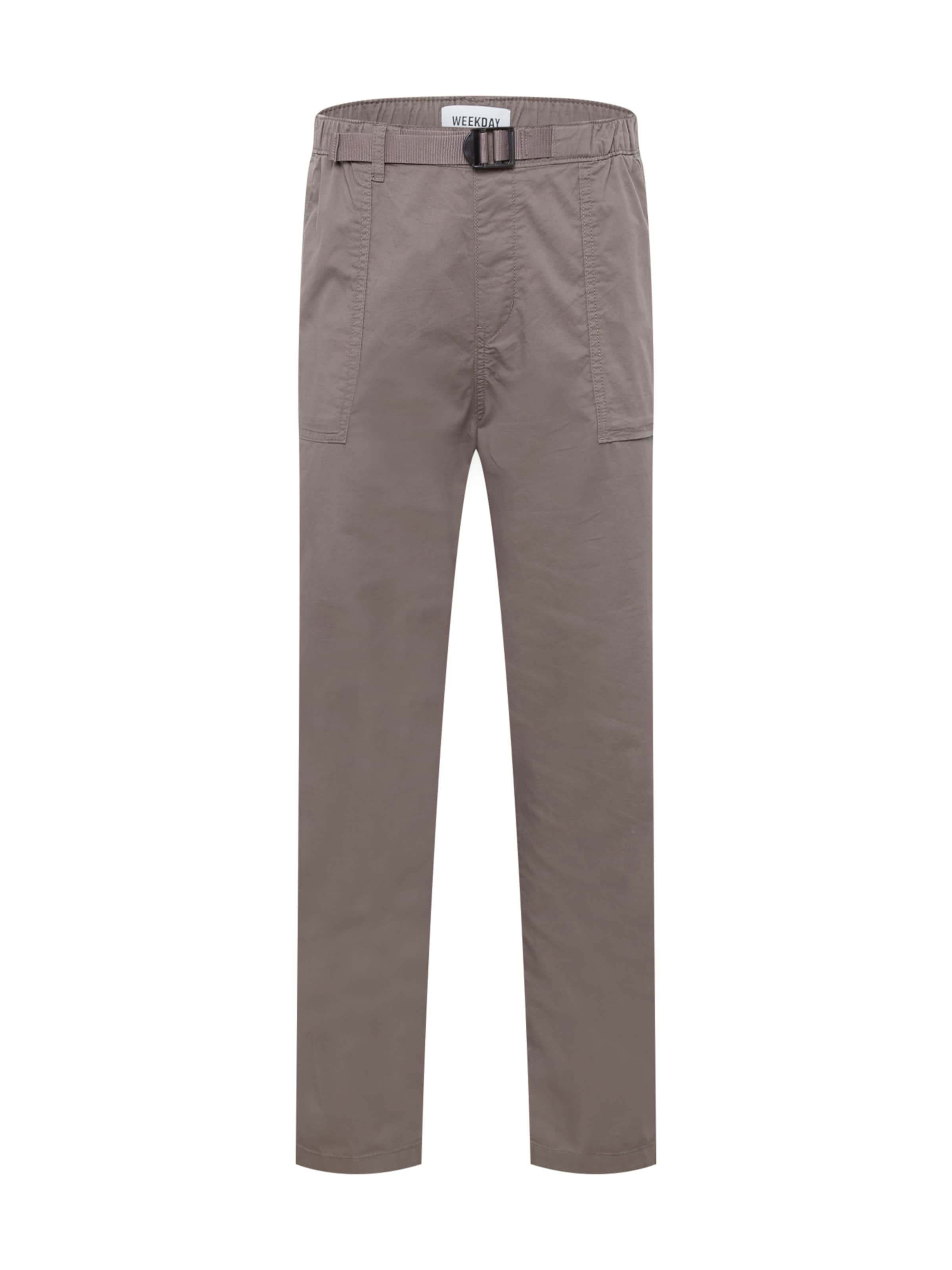 WEEKDAY Regular Pants 'Gil' in Grey: front