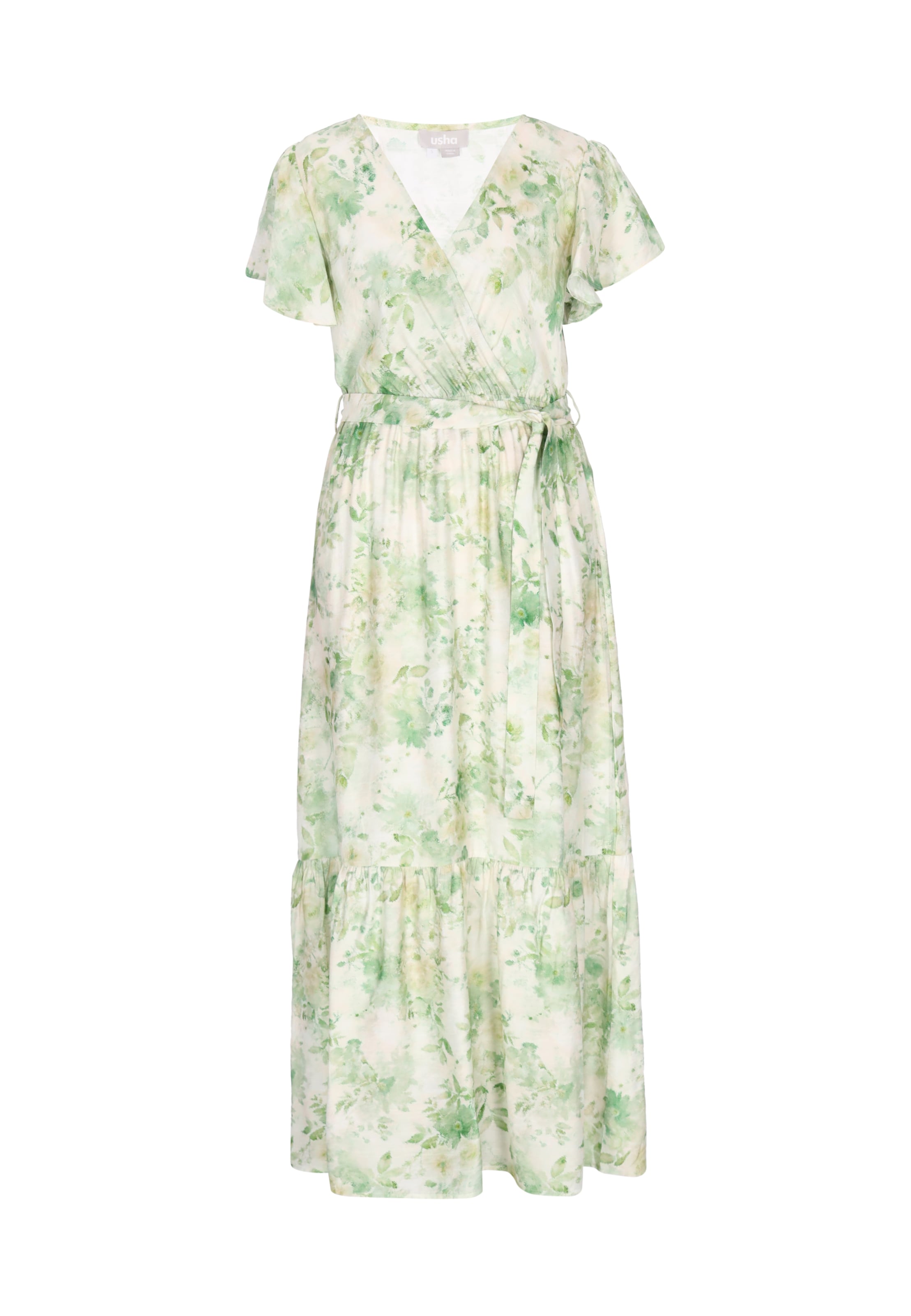 Robe Usha en vert : devant