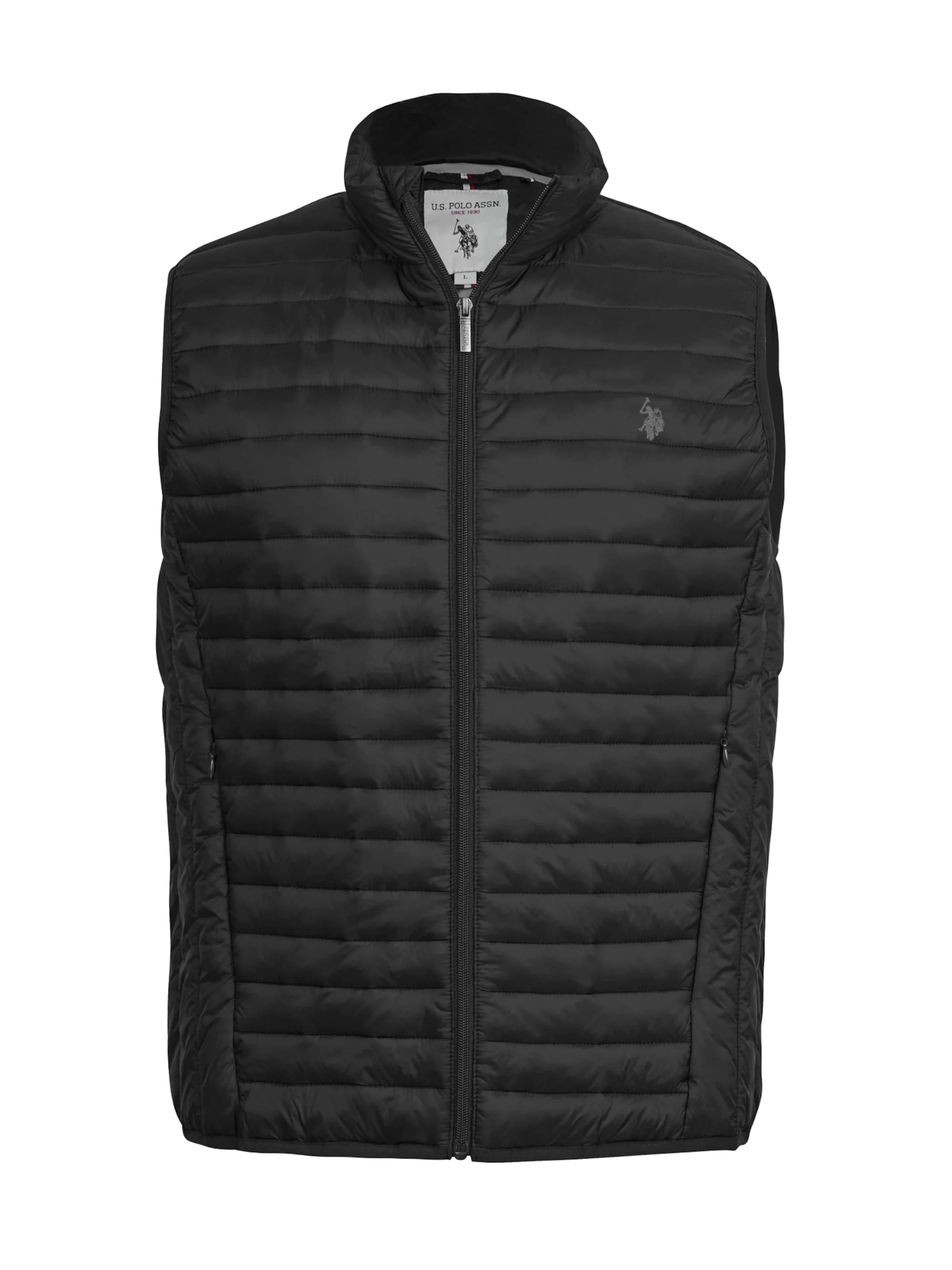 U.S. POLO ASSN. Weste 'Maks' in Schwarz: Vorderseite