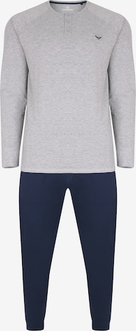 Pyjama long 'Pitt' Threadbare en bleu : devant