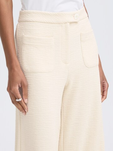 ICHI Wide leg Pants 'IHKATE LUMINA' in White