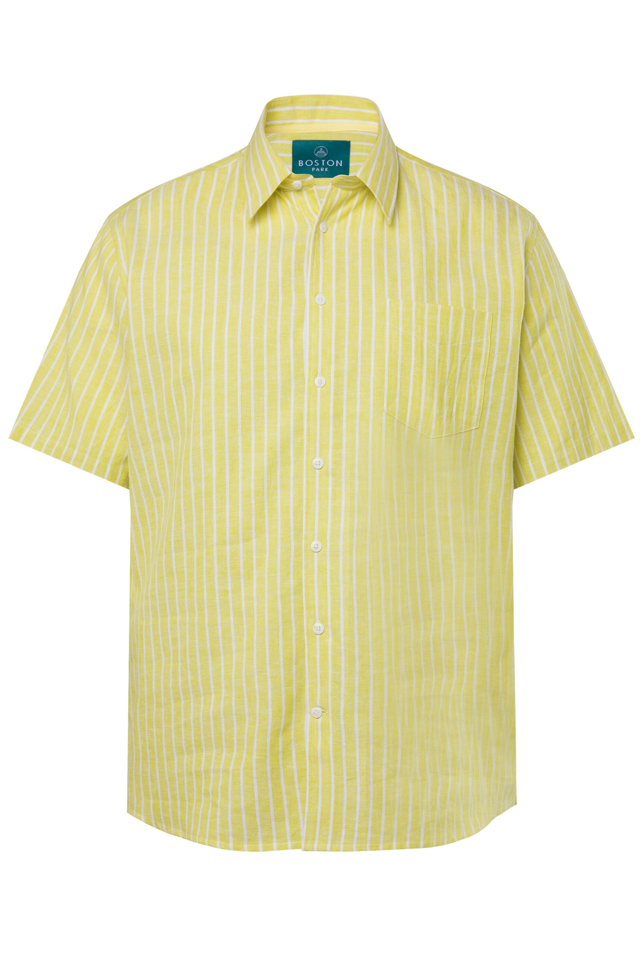 Boston Park Comfort fit Overhemd in Geel: voorkant