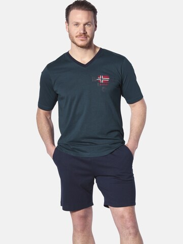 Jan Vanderstorm Pyjama kort ' Edin ' in Blauw: voorkant
