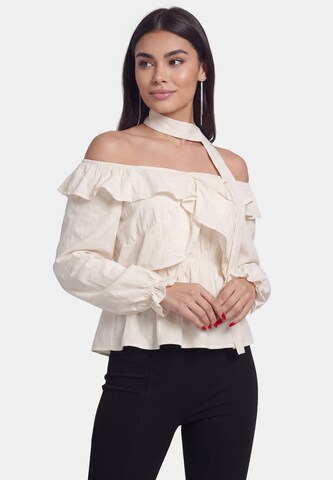 faina - Blusa en beige: frente