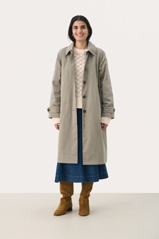 Manteau mi-saison 'Natia' Part Two en vert