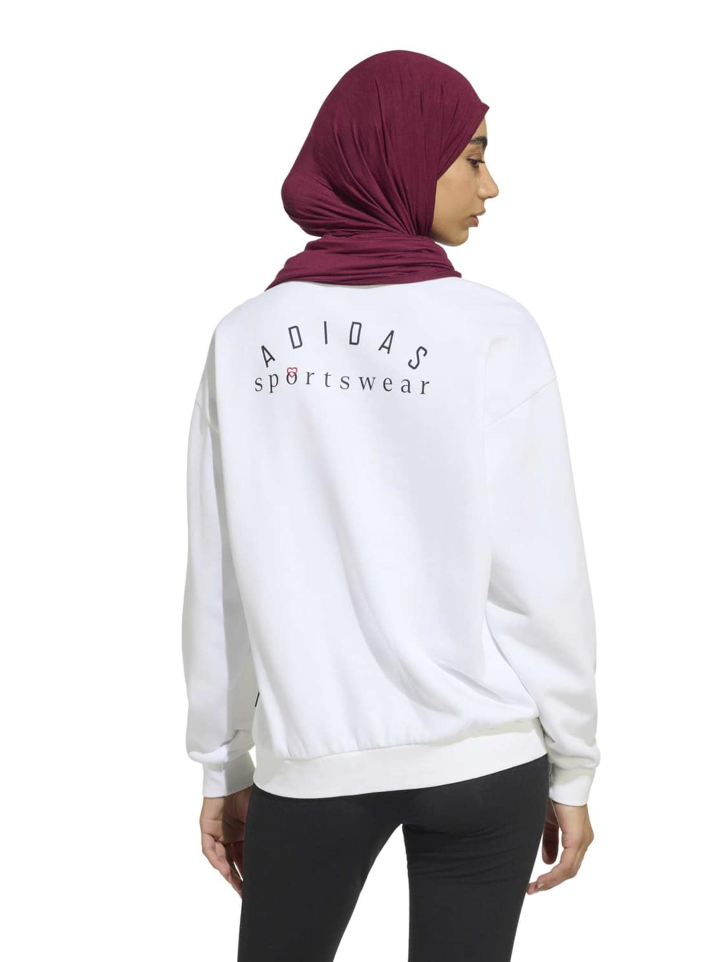 ADIDAS SPORTSWEAR Αθλητική μπλούζα φούτερ σε λευκό