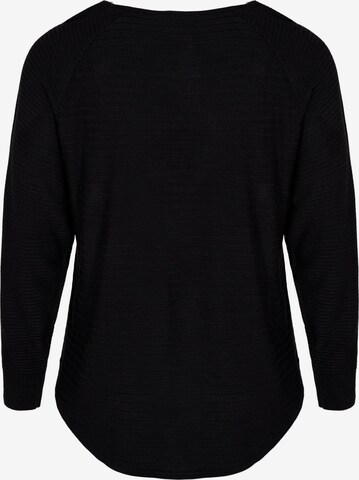 Zizzi Pullover 'Amelia' in Schwarz