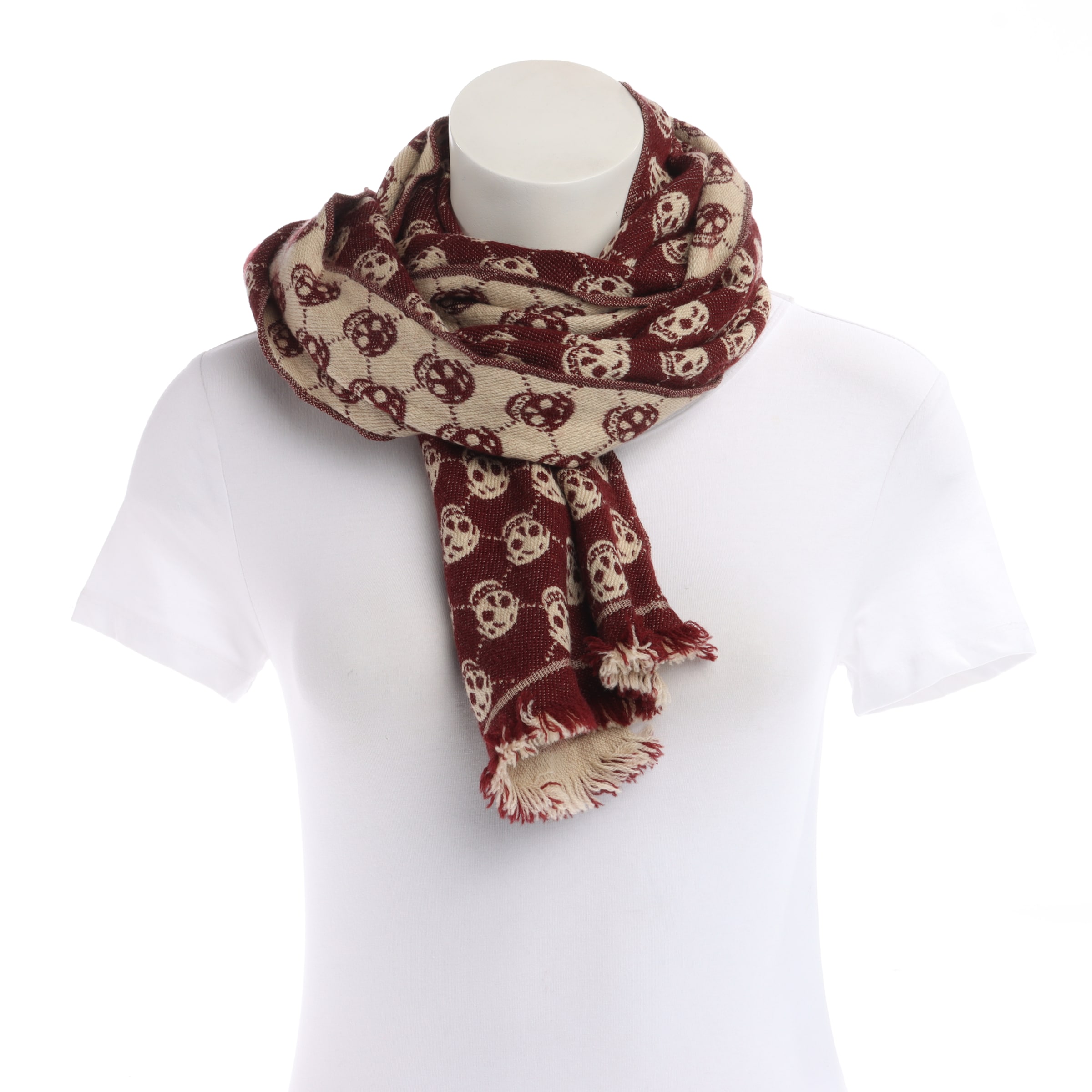 Alexander McQueen Scarf & Wrap in One size in Beige: front