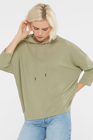 SENSES.THE LABEL Sweatshirt 'SO:LA' in Grün: Vorderseite