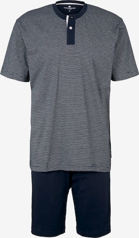 TOM TAILOR Pyjama kort in Blauw: voorkant