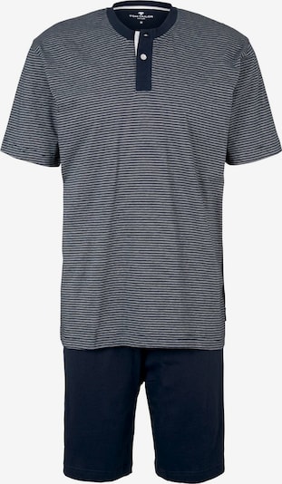 TOM TAILOR Pyjama kort in de kleur Nachtblauw / Wit, Productweergave