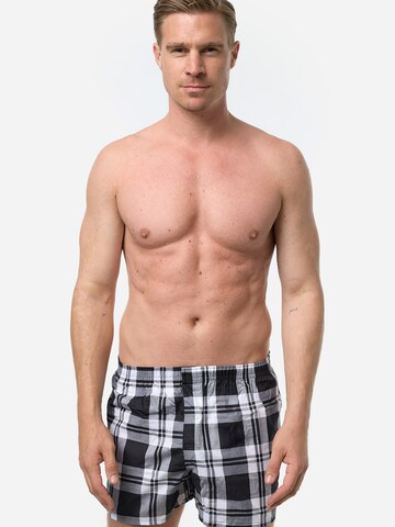 Nur Der Boxer shorts ' Check ' in Black: front