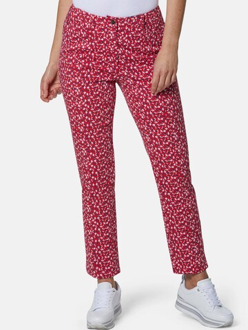 Goldner Slimfit Broek in Rood: voorkant