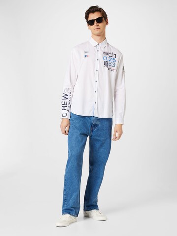 CAMP DAVID Regular fit Button Up Shirt 'Laser Sailing' in White