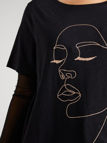 T-shirt 'CARASJA' ONLY Carmakoma en noir