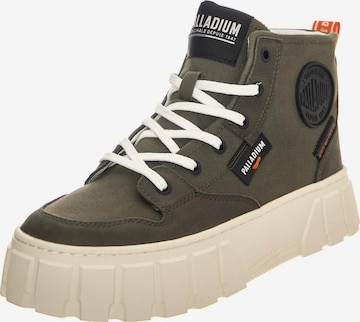 Sneaker alta 'Pallatower Hi Olive Night' di Palladium in verde: frontale