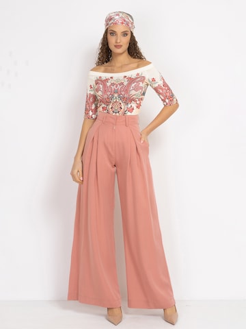 JIORO Top 'PAISLEY RED' in Gemengde kleuren