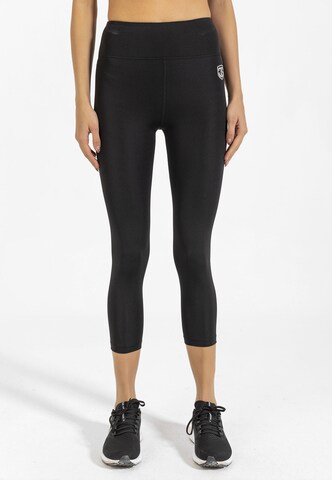 Jimmy Sanders Slimfit Leggings in Schwarz: Vorderseite