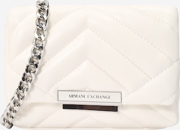 ARMANI EXCHANGE - Mala de ombro em branco: frente