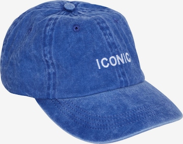 PIECES Cap 'BRODERIA' in Blue: front