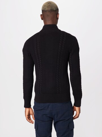 JACK & JONES Knit Cardigan 'TED' in Black