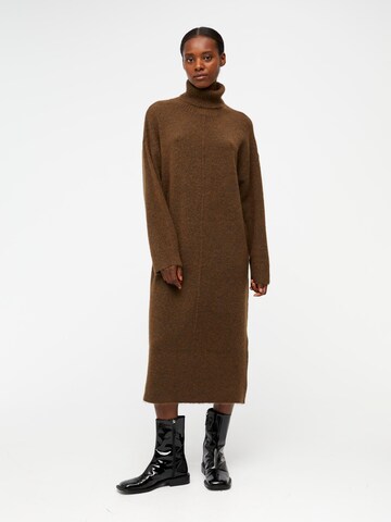 OBJECT Knit dress 'Abbie' in Brown: front