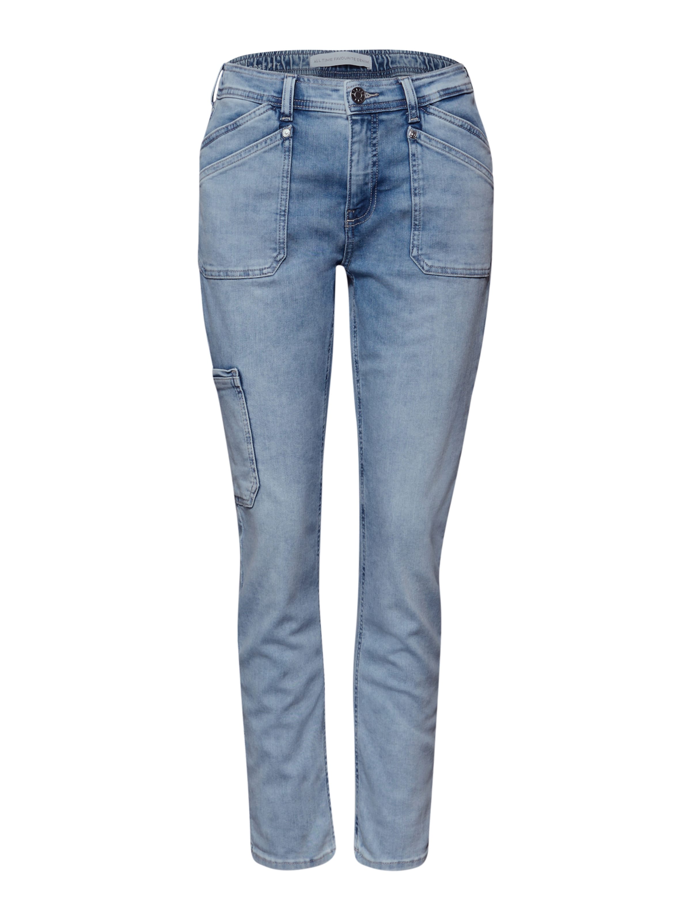 STREET ONE Τζιν cargo 'Charlie' σε γαλάζιο, Άποψη προϊόντος