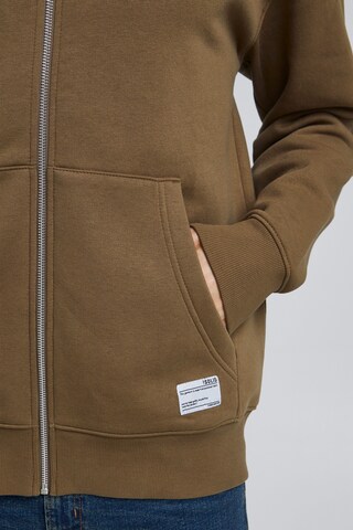 !Solid Zip-Up Hoodie 'Lenz ' in Brown