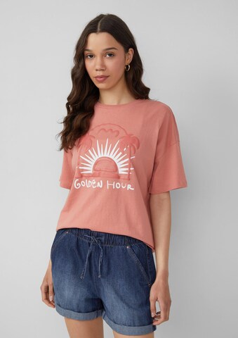 T-shirt QS en orange : devant