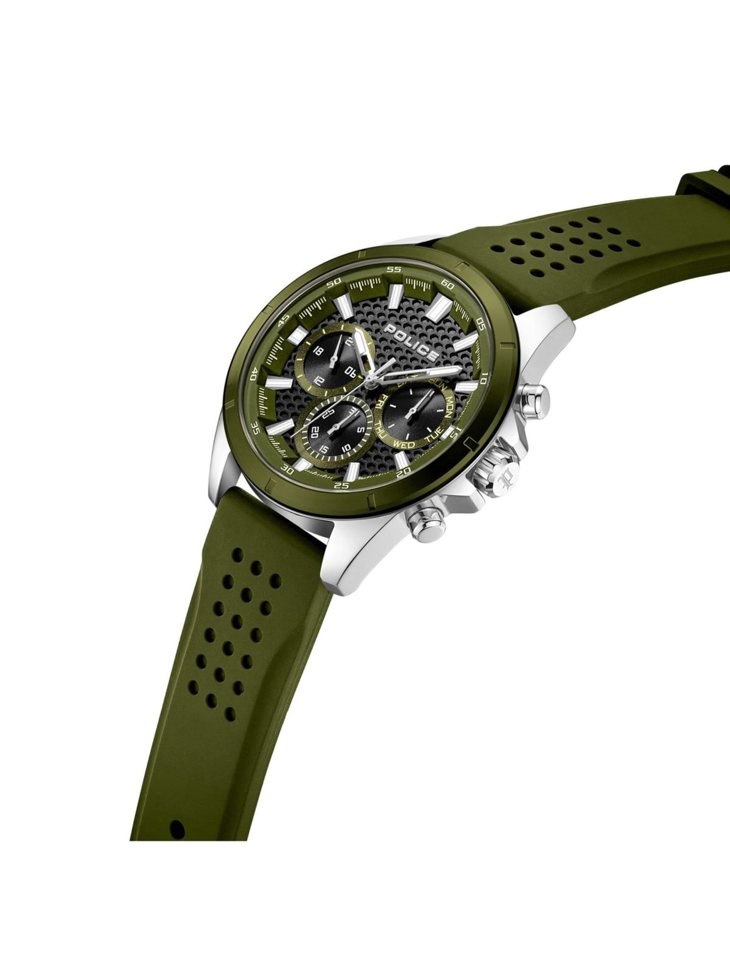Montre à affichage analogique POLICE en vert