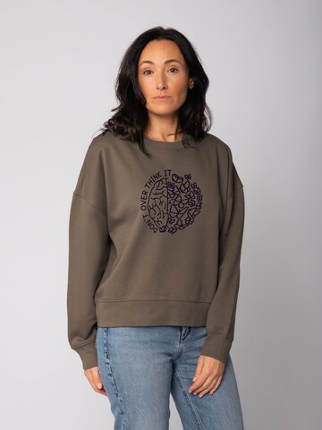 Felpa di Watapparel in marrone: frontale