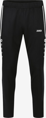 Coupe slim Pantalon de sport JAKO en noir : devant